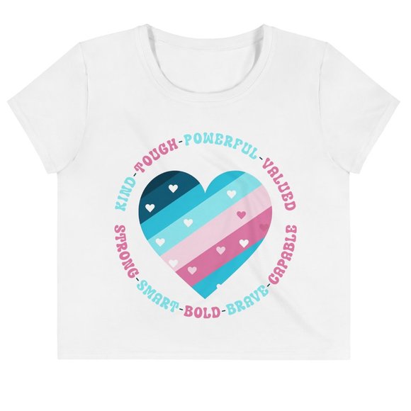 Transgender Trans Pride Cropped T-Shirt - Picture 2 of 12